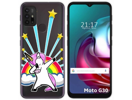 Carcasa Motorola Moto G10 / G30 TUMUNDOSMARTPHONE Dibujos Transparente Multicolor