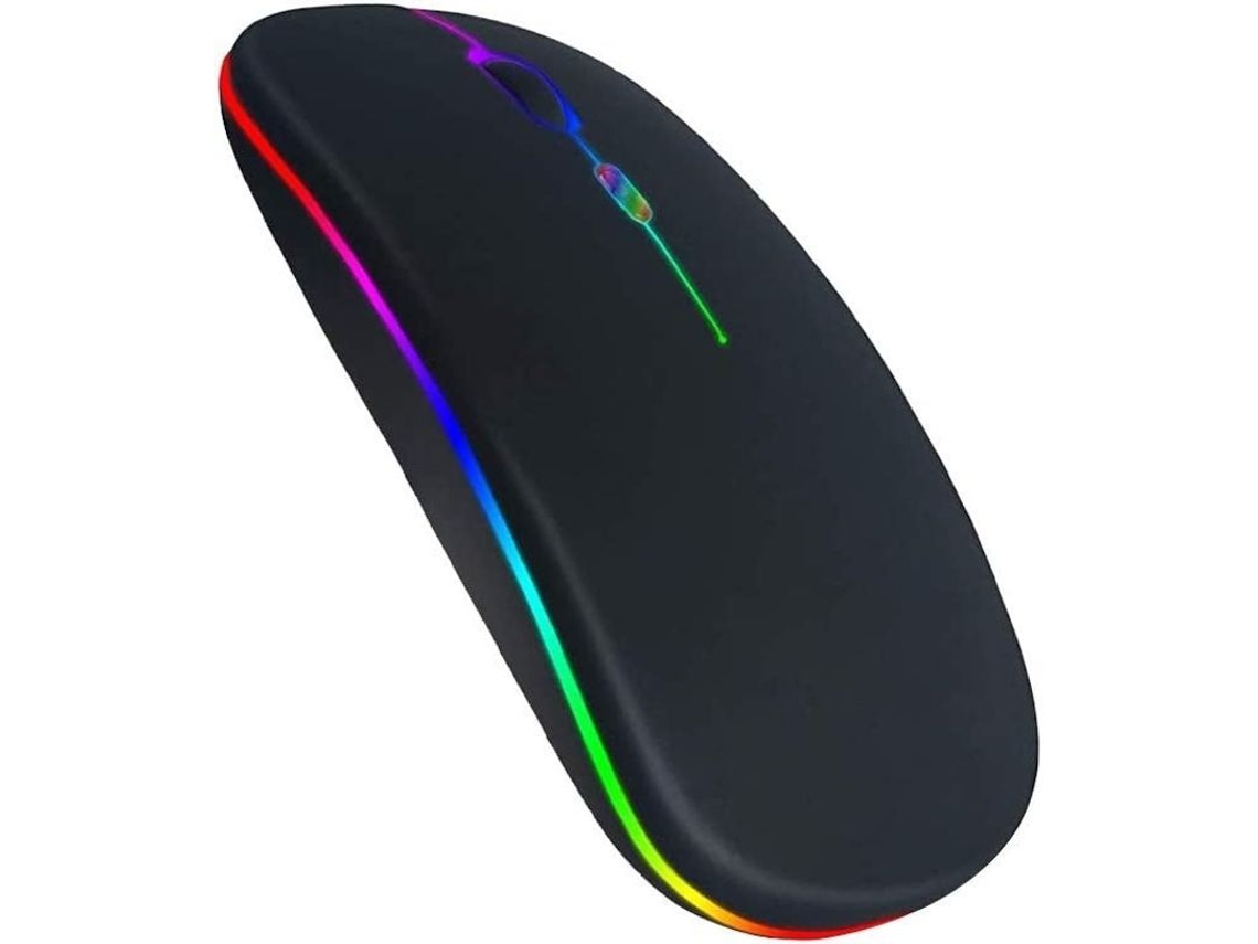 Ratón Inalámbrico Bluetooth Led Recargable, Modos Duales De 2,4 Ghz Y Bt 5.2, Dpi Ajustable, Clic Silencioso.