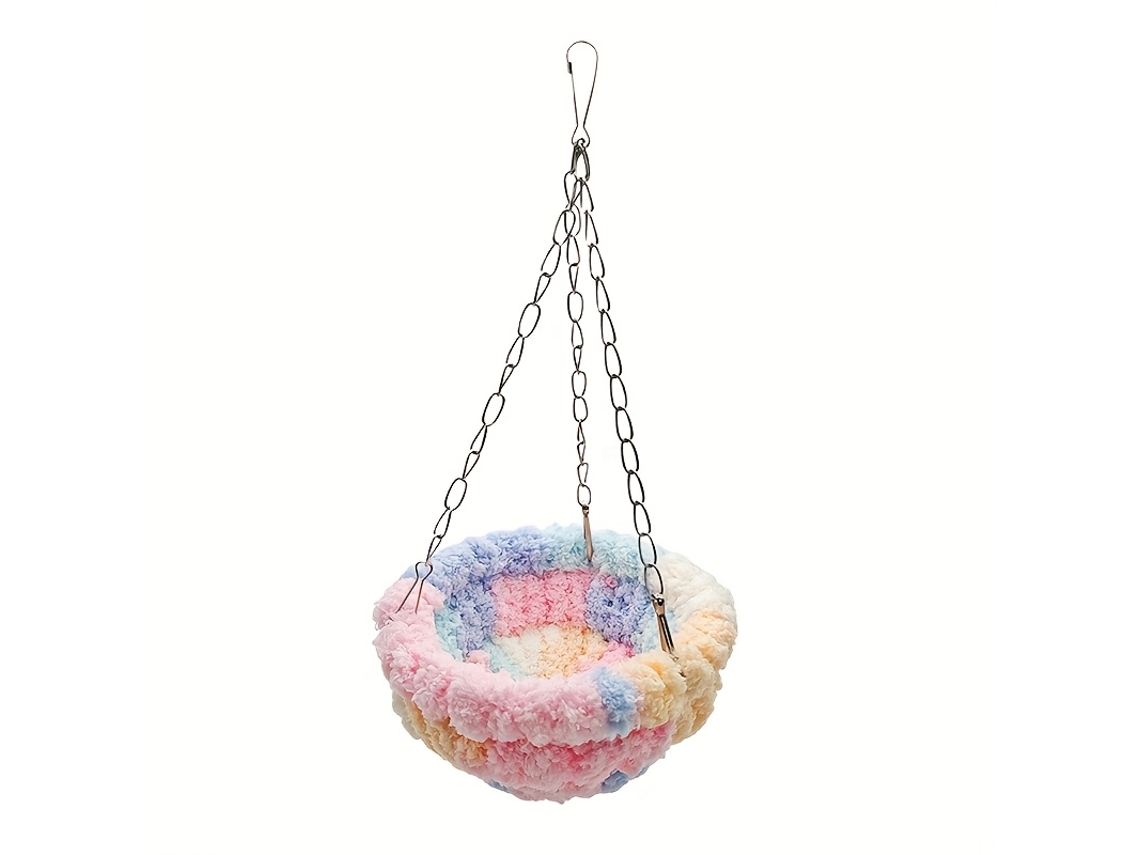 Jaula Colgante Grande Para Pájaros Con Acolchado Suave (con Nido): Ideal Para Loros, De Diseño Ergonómico Y Apta Para Uso Diario.
