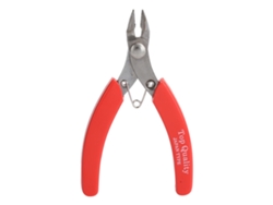 Alicates De Corte Recto De Acero Inoxidable Con Mango Rojo Para Joyería Y Manualidades.
