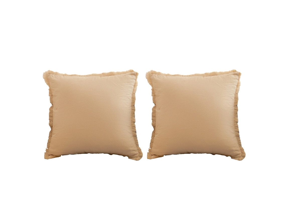 Funda De Almohada De Gamuza Con Borlas, 45,7 X 45,7 Cm