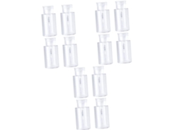Juego De 12 Frascos Transparentes Para Loción Con Dispensador De Botón Pulsador, Ideales Para Viajes.