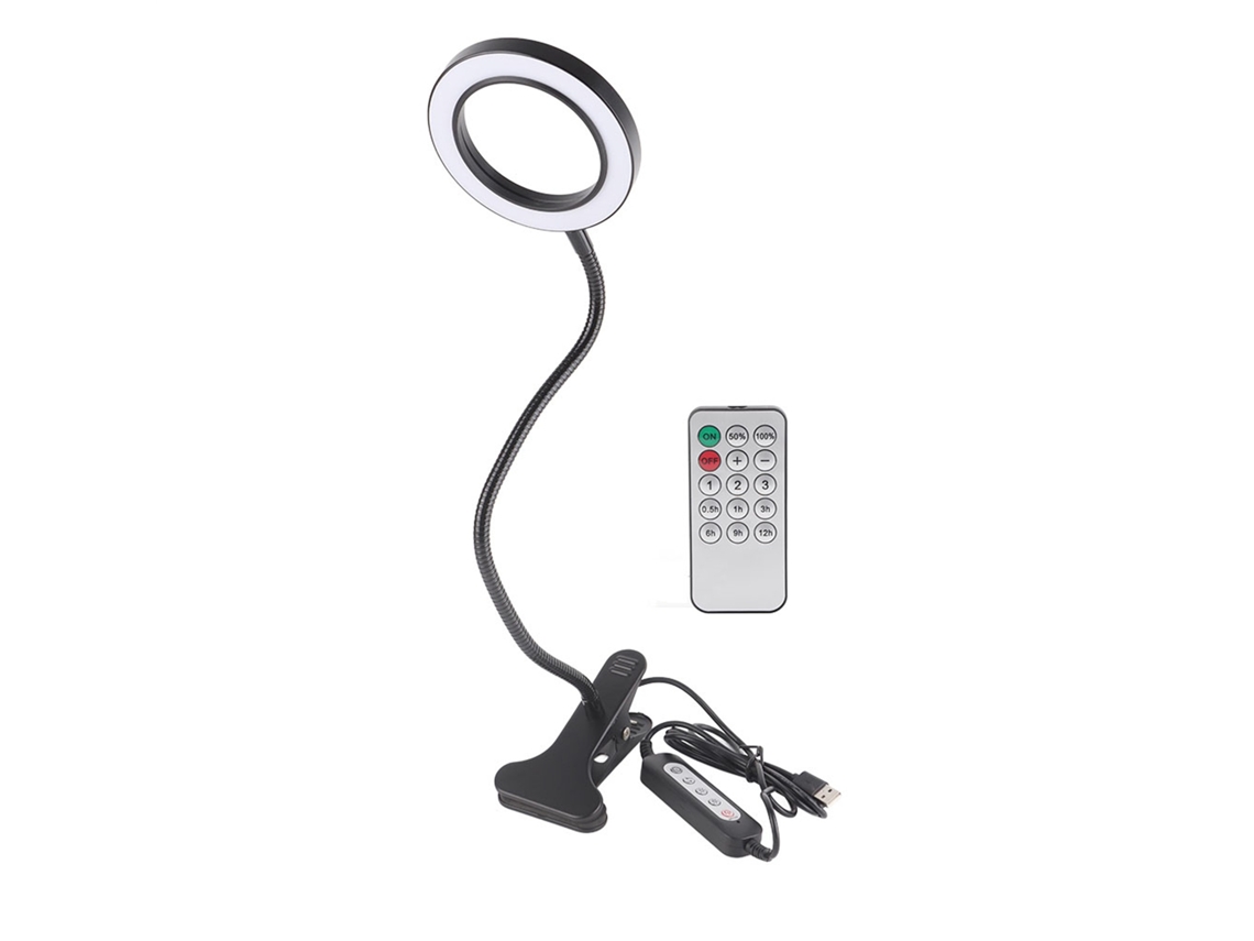 2026-lámpara Led De Escritorio Ajustable Y Regulable Con Clip Para Lectura, Oficina, Tatuaje Y Belleza Negro