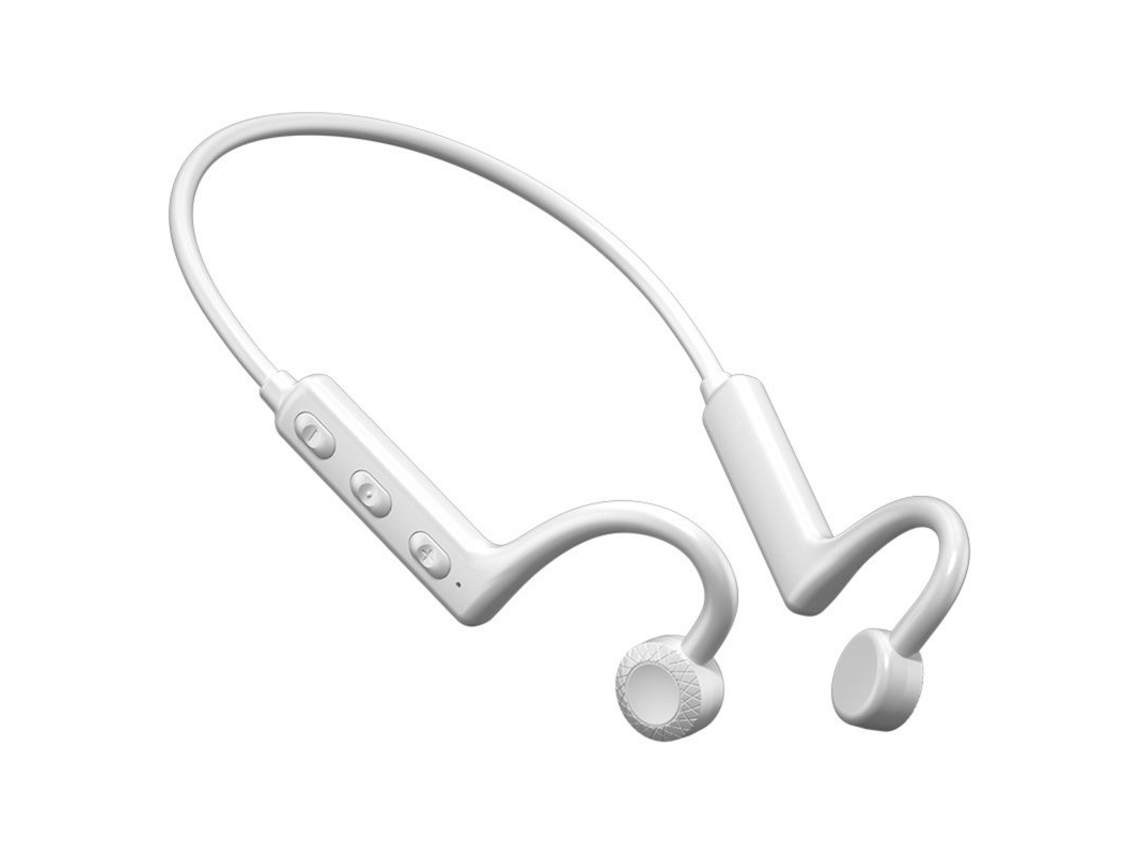Auriculares Bluetooth Conducción ósea Inalámbrico Reducción de ruido Oreja abierta Impermeable Blanco