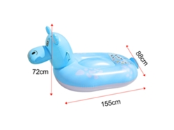 Dinosaurio inflable de PVC ecológico para adultos, alpaca e hipopótamo.