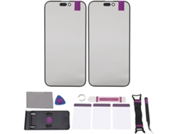 Lote De 2 Paneles De Vidrio De Repuesto Para Pantalla Ios 15 Pro, Exterior Frontal, Adhesivo Oca Y Kit De Reparación.