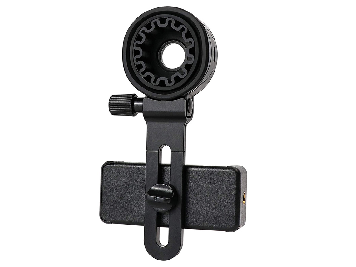 Adaptador universal para telescopio y soporte de microscopio, fácil de alinear para su teléfono inteligente, ligero y portátil.