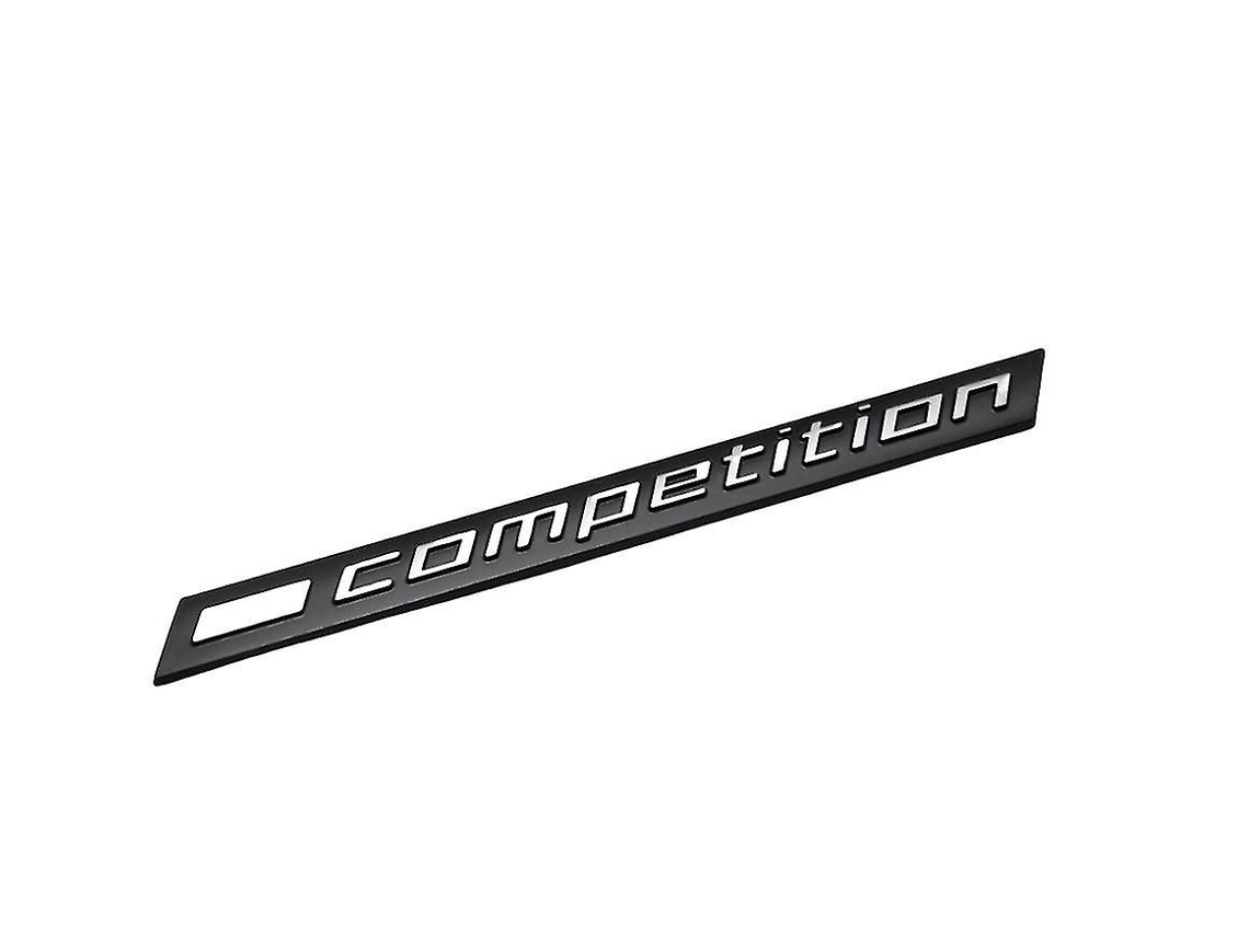 Emblema/insignia De Maletero Trasero Bmw Competition En Negro Brillante/cromado, 130 Mm X 13 Mm, Para M1 2 3 4 5 6 7 E63 E34 E46