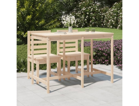 MAISON EXCLUSIVE Mesa de jardín madera maciza de pino 159,5x82,5x110 cmcm