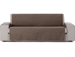 Funda de Sofá 3 Plazas EYSA Prática Premium Valeria Tejido Elástico (155 x 80 x 220 cm - Poliéster y Algodón - Marrón)
