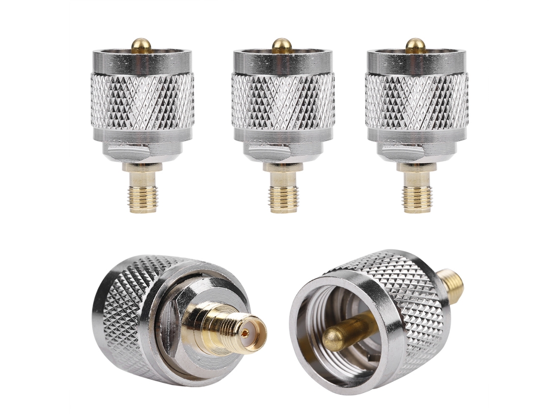 Adaptador coaxial SMA hembra a UHF macho (paquete de 5) Conector de radio PL259
