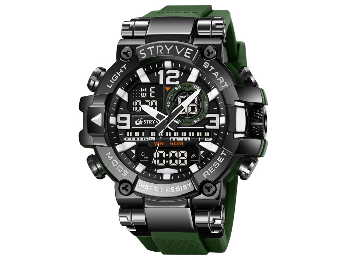 Reloj Electrónico Deportivo Para Estudiantes Y Jóvenes (verde Militar), Elegante Reloj De Pulsera Multifuncional.