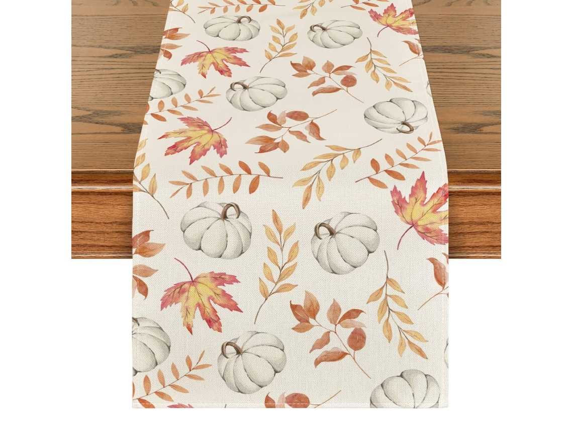 Decoración de mesa con hojas de eucalipto para otoño, acción de gracias y días festivos NEVEANCE