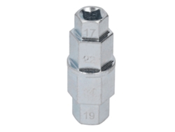 Herramienta Hexagonal Para Eje De Motocicleta, Llave Para Desmontar El Eje Delantero De 17, 19, 22 Y 24 Mm, Color Plata.