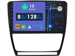 Coche Radio Android Auto Autoradio 8GB RAM 128G ROM CarPlay Navegación GPS Pantalla Táctil RoverOne para Skoda Octavia 2 A5 2007 - 2013 