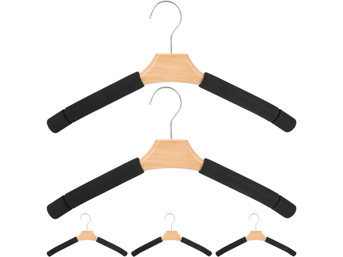 Diseño Madera Oscura Marcas Juego 5 Acolchado Esponja Antideslizante Cómodo Abrigos Vestirse Forma Organizada