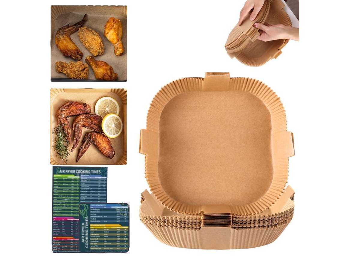 2026-44760-línea De Papel Desechable Para Freidora De Aire Linjou 50 Piezas Resistente Al Calor Para Horno Sartén Microondas