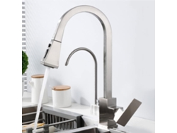 Grifo De 360°, Grifo De Cocina, Cuadrado Filtrado, Negro Mate, Elimina El Agua Caliente Y