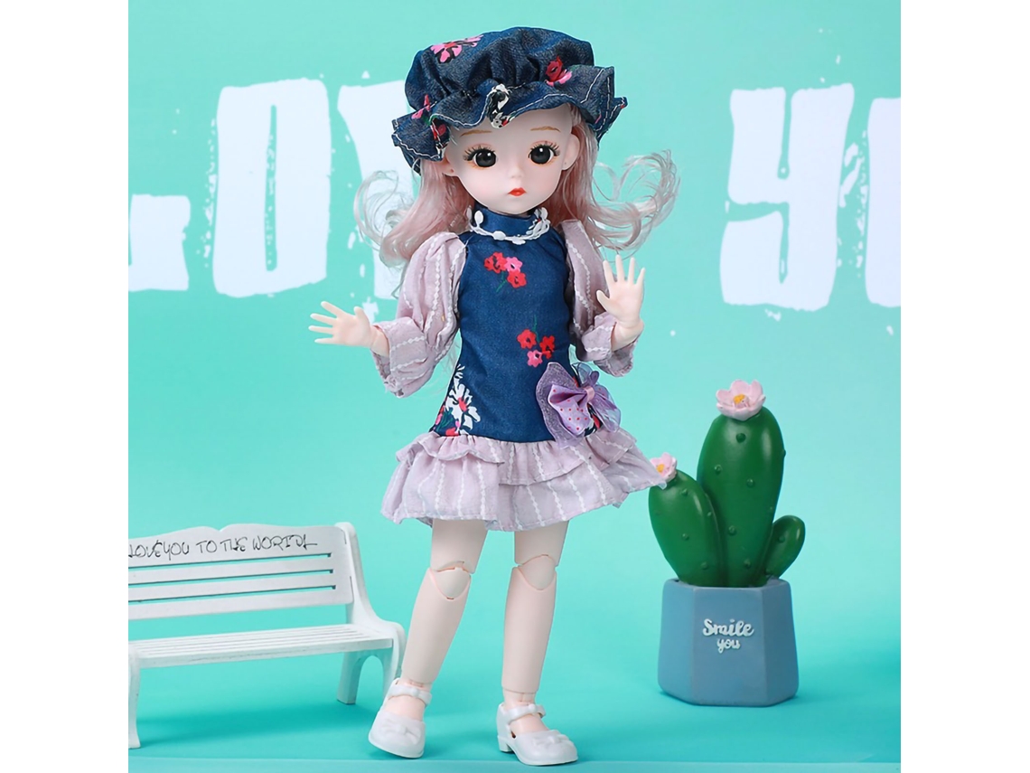 Bjww-boneca Fashion Articulada Bonita Presente De Aniversário Para Meninas 3+ Estilo D Tipo Comum 11.8in
