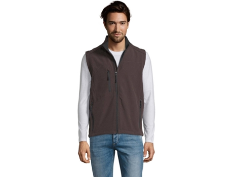 Chaleco Softshell Masculino SOLS Rallye Men Marrón Oscuro (XXL)