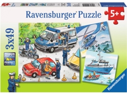 Puzzle RAVENSBURGUER Polícia (Edad Mínima: 5 - 49 Piezas)