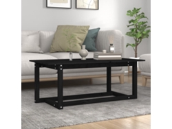 Mesa de Centro Apoyo 110X55X45 Cm Madera de Pino Macizo Negro