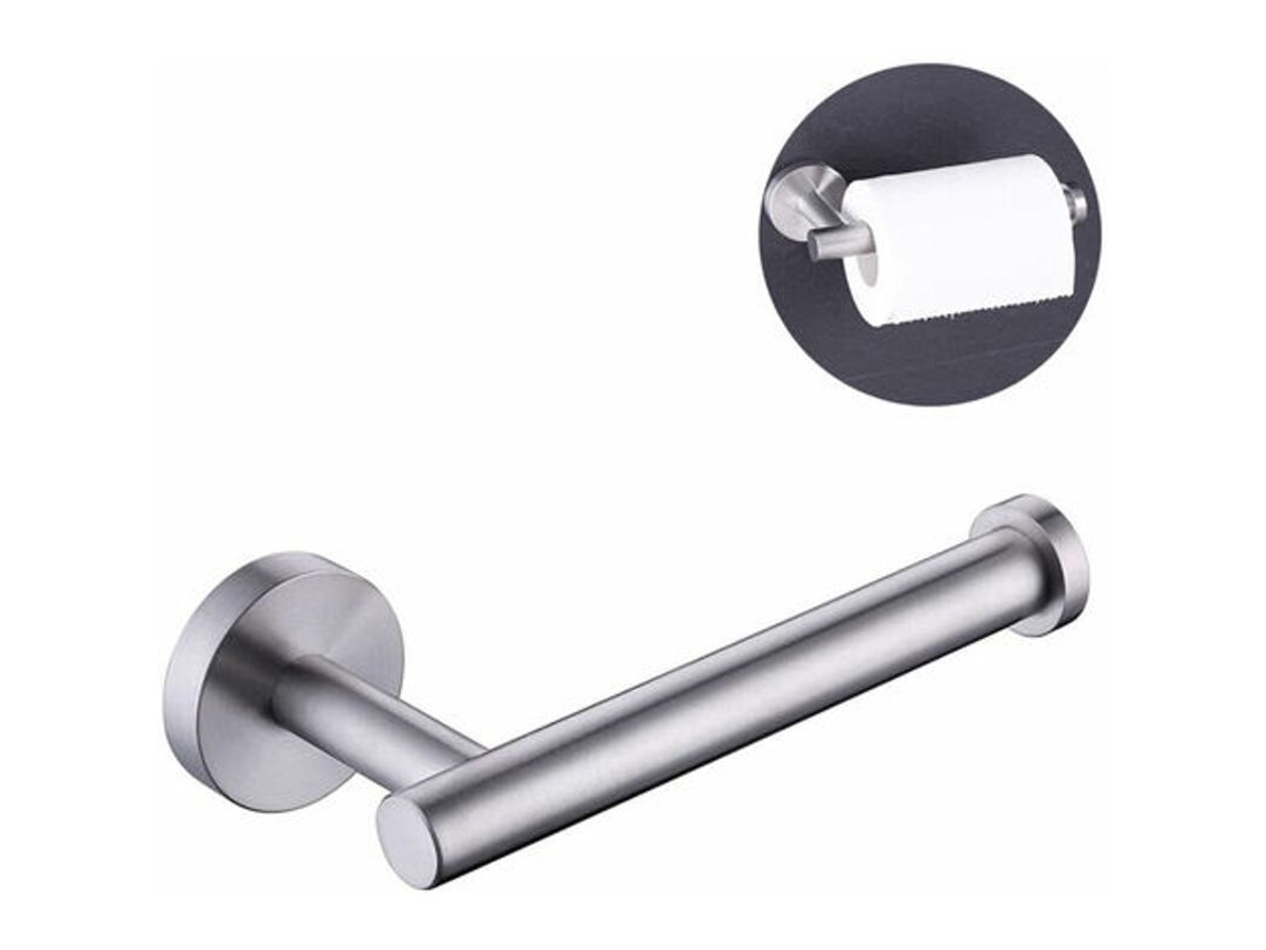 Portarrollos De Papel Higiénico De Acero Inoxidable, Diseño Abierto Para Montaje En Pared, Ideal Para Baño Y Cocina, Color Plata.
