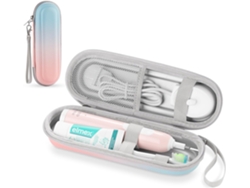 Estojo Rosa Casca Dura P/ Escova Eléctrica Viaje