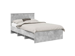 Maison Exclusive - Estructura De Cama Con Cabecera Gris Concreto 137 X 203 Cm