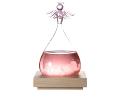 Adorno de cristal, regalo de San Valentín, ángel rosa, pronóstico del tiempo