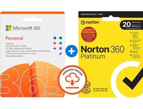 Software MICROSOFT 365 Personal + Norton 360 Platinum
