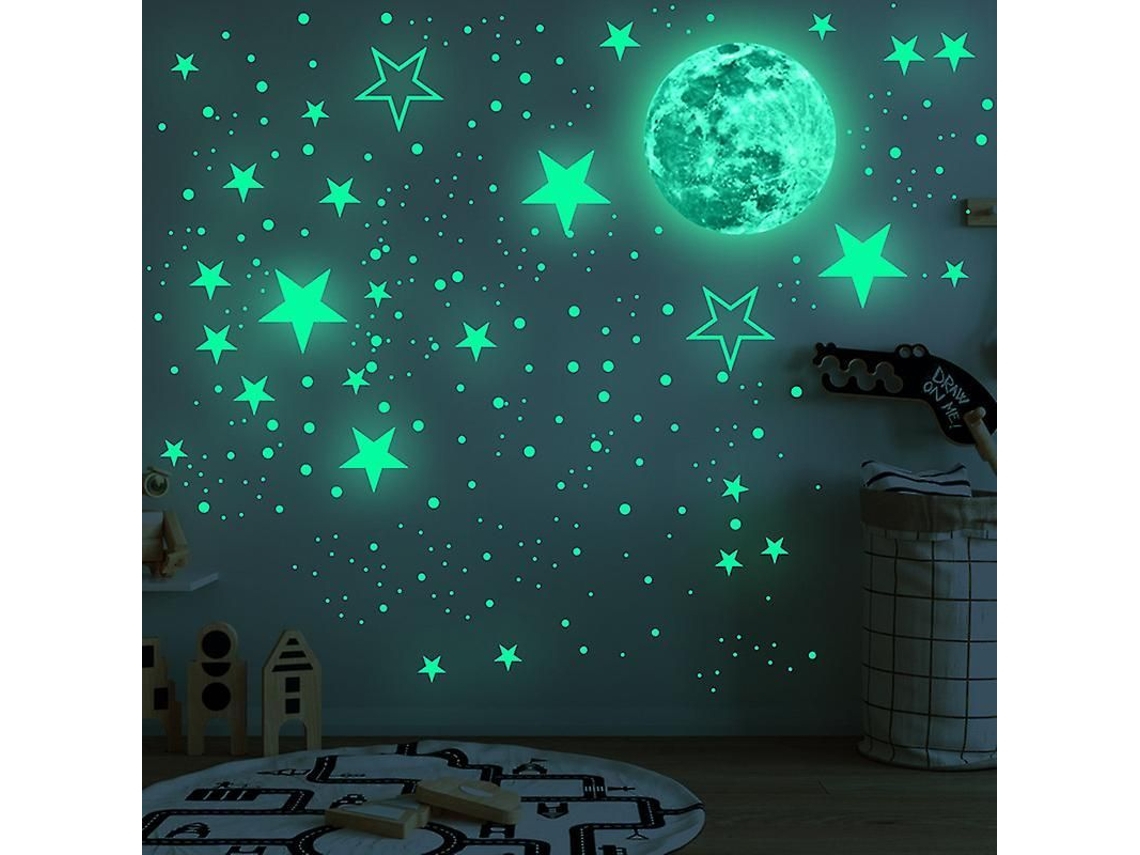 Calcomanías De Estrellas Y Planetas Luminosos Para Techo, Pegatinas De Galaxia Para Niños, Nursery Espacial