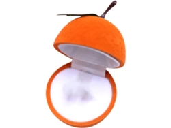 Anillos Guardar Forma Segura Pendientes Diseño Naranja Aterciopelado Plástico Ligero Diario Cumpleaños Caja