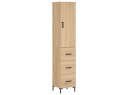 Mueble alto de madera de roble procesado, acabado Sonoma, 34,5 x 34 x 180 cm, MAISON EXCLUSIVE
