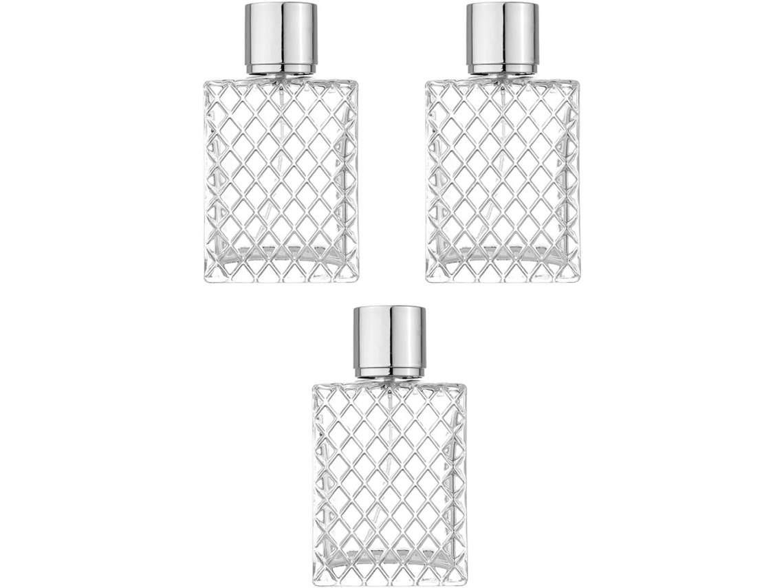 Nuobesty Juego De 3 Frascos De Perfume En Aerosol De Vidrio Transparente Recargables De 100 Ml Y