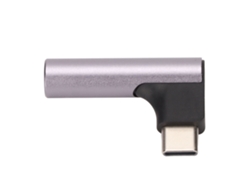 Adaptador De Auriculares Usb-c A 3,5 Mm Con Chip Dac, Compatible Con 32 Bits Y 384 Khz, Color Gris.