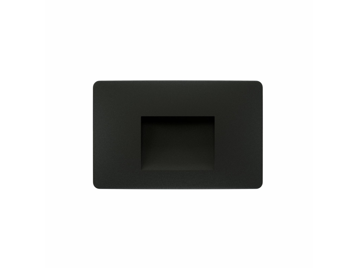 Lámpara LED empotrada Mis Sq Wall de 3 W con interruptor, IP65, 2700 K/3200 K/4000 K, color negro, Beneito Faure