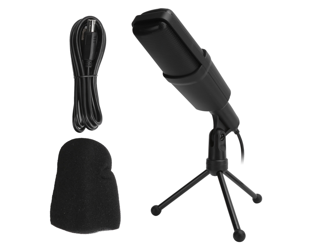 Micrófono de condensador con soporte ajustable para transmisión en vivo y videoconferencias