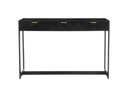 Mesa Consola de Diseño Con Cajones Negros Y Dorados 115 Cm Avidan MILIBOO