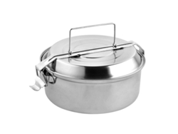 Fiambrera Metalica de Acero Inoxidable Con 2 Platos Ø 18 cm Lunch Box. Fiambrera Metalica. Porta Alimentos Metalico. ORYX