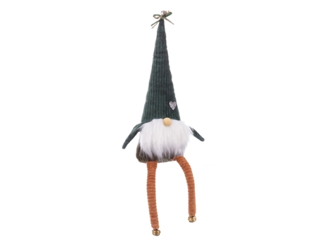 Adorno de Navidad BIGBUY CHRISTMAS Adorno Navideño Multicolor Arena Tejido Tecido Verde (14x7.5X51cm)
