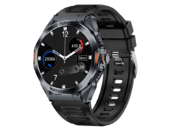 Reloj inteligente con pantalla HD de 1,46 pulgadas y más de 100 modos deportivos. (Silicona negra)