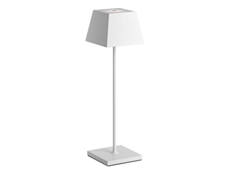 Lámpara de mesa LED Siesta blanca portátil y recargable IP54 ROSSINI ILLUMINAZIONE