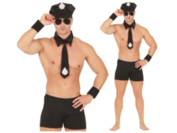 Kit de Striptease Policía adulto Gorro, corbata y pulsera