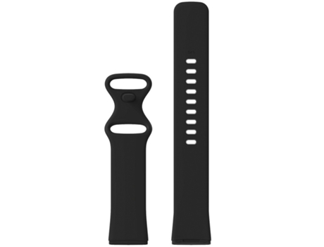 Pulseira de relógio de silicone para Fitbit Versa4/Fitbit Sense2/Fitbit Versa3/Fitbit Sense Negro L