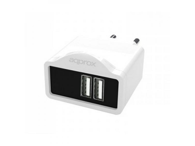 Cargador APPROX appUSBWALL21W Blanco