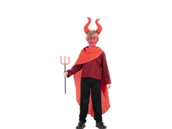 Disfraz de Niño EUROCARNAVALES Demonio De Chifres Rojos  (5 - 6 años)