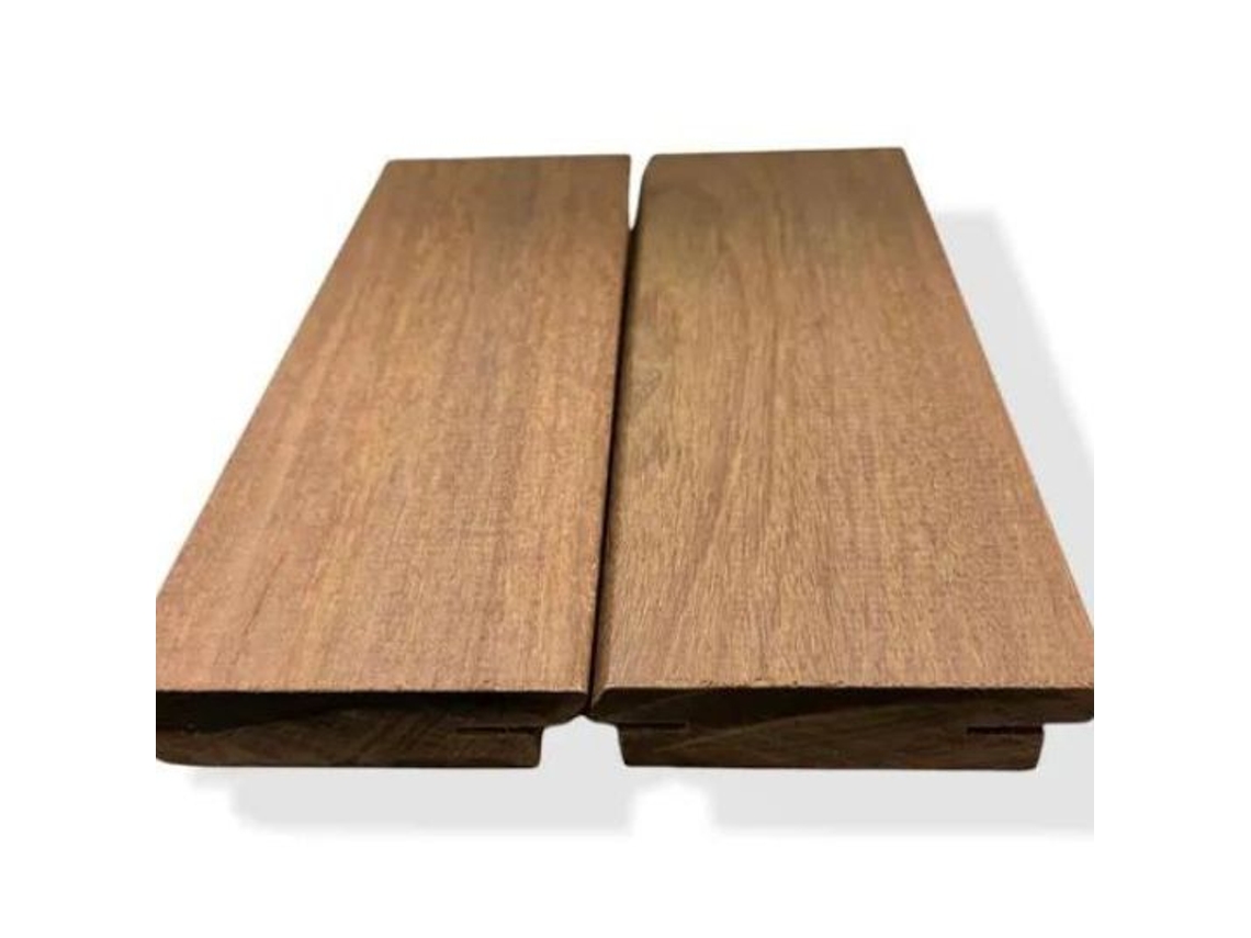 Paquete de 10 tablones de madera tropical FSC® Ipe 21x140x900 mm Maderterraneo (1,26 m²)