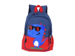 Mochila Para Niños Niño Estilo Dinosaurio Rojo Con Bolsillos Laterales Gran Capacidad Cremalleras Dobles Para Primaria