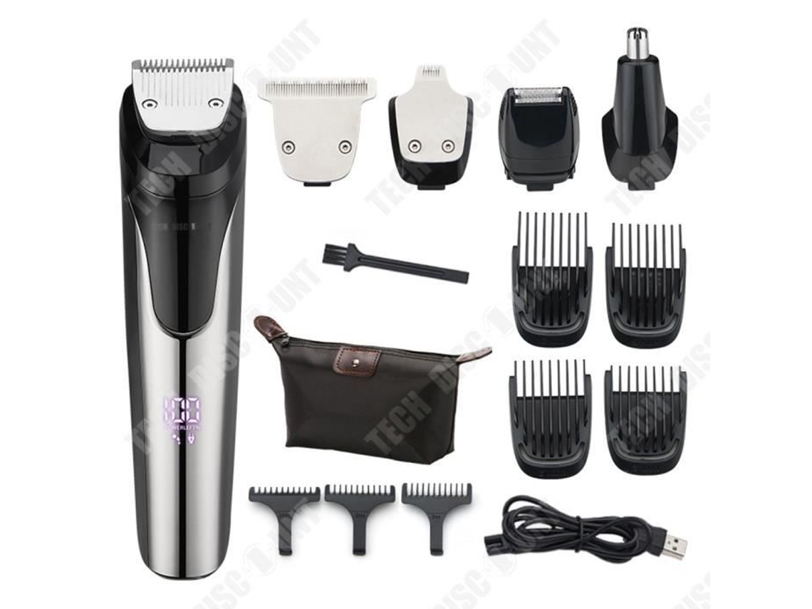 Cortapelos para el hogar Juego de corte de cabello 5 en 1 con pantalla digital inteligente de larga duración para hombres DESCUENTO TÉCNICO